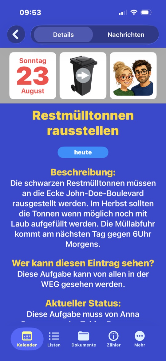 Die Details in der HOT-App